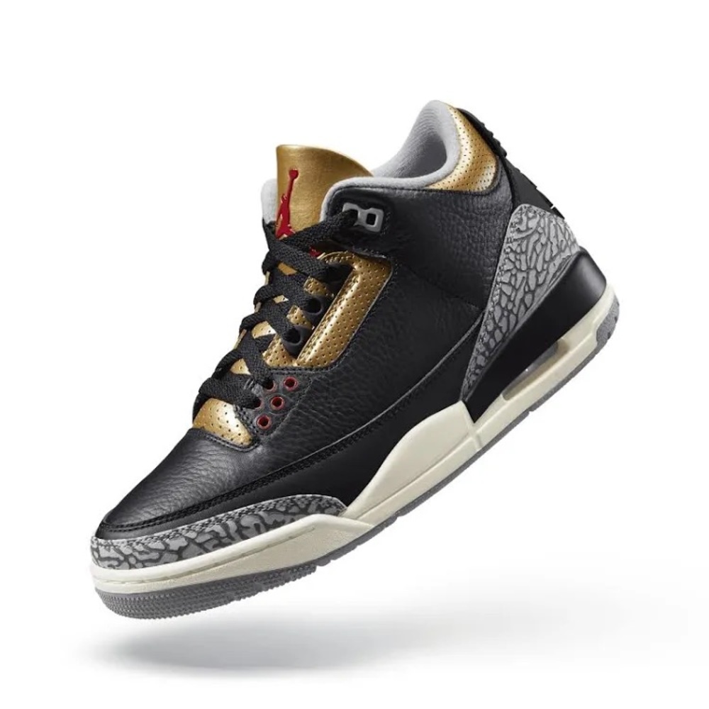 Air Jordan 3 Retro Black Cement Gold Women's NWT AND BOX